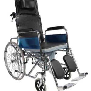 executive reclining commode wheelchair