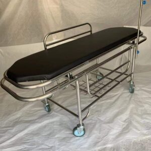 complete transport stretcher with patient guide and drip stand